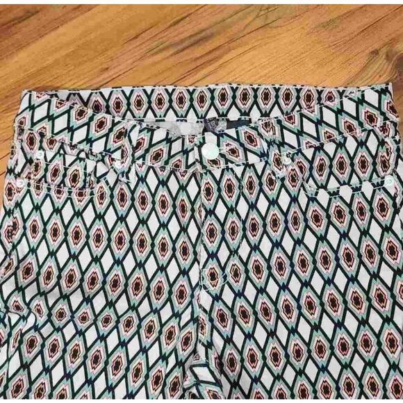 Bisou Bisou denim Print Pants Stretch Patterned Denim Pants - Picture 5 of 6